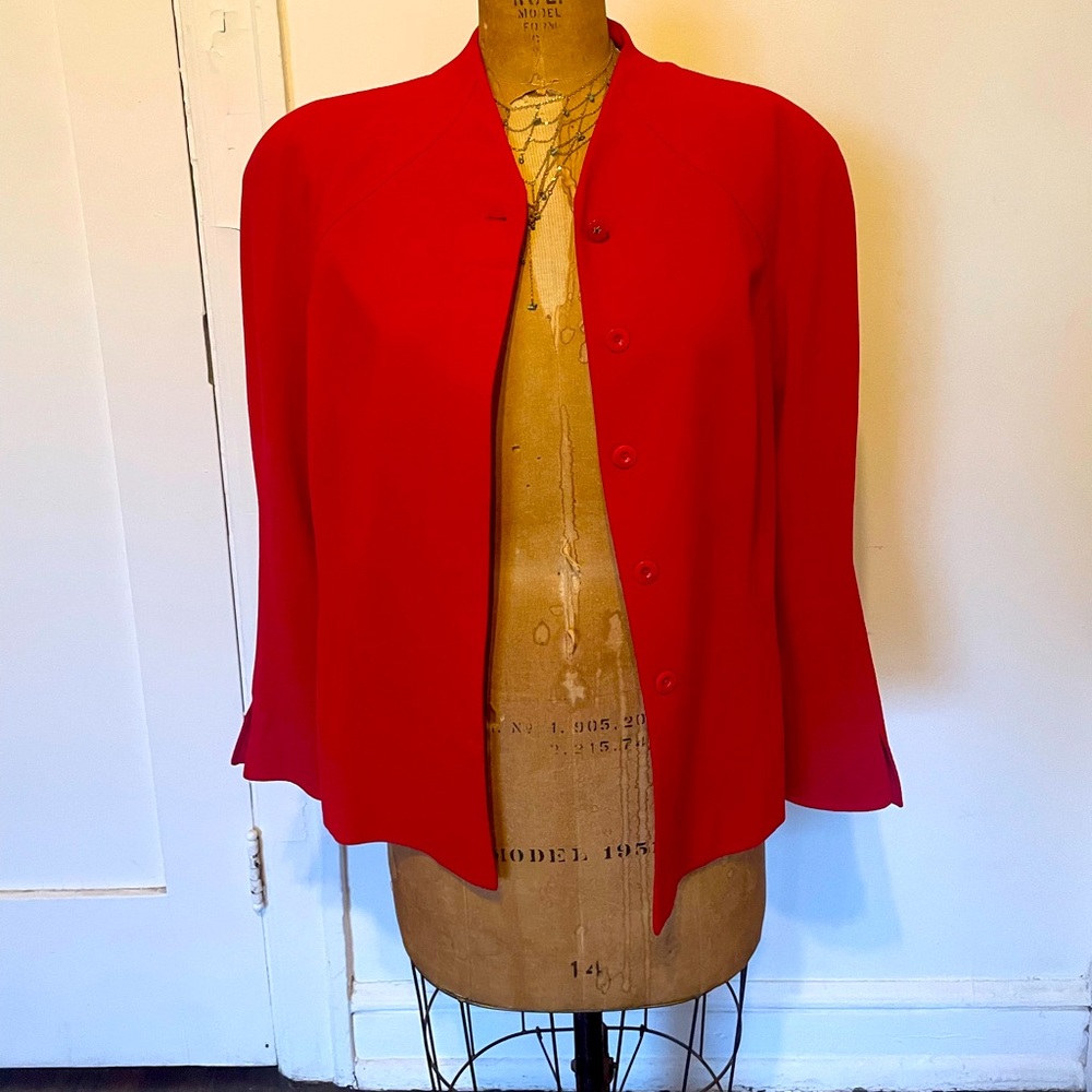 ESCADA Christmas Red wool pantsuit